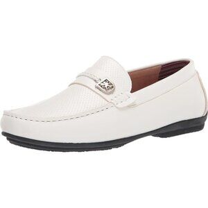 Stacy Adams Men's Corvus White Slip On Loafers Driving Shoes Size 11 M Preppy